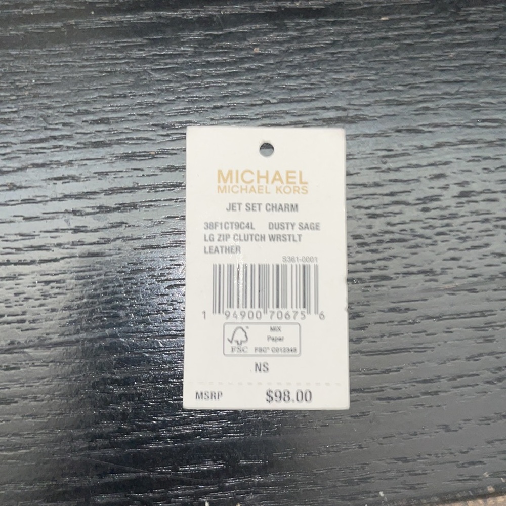 Authentic Michael Kors Wristlet Style 38F1CT9C4L in Dusty Sage - Picture 3 of 5